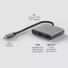 USB Type-C šakotuvas TP-Link UH3020C — 3 prievadai (HDMI, USB-A, USB-C), 5 Gbit/s, HDMI 4K@60Hz, PD iki 100W, aliuminis, 0,18 m laidas