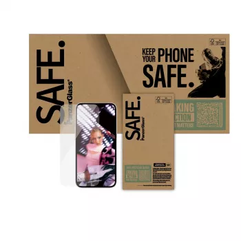 PanzerGlass SAFE. by ® ekrano apsauginis stiklas iPhone 17e | 16e | 14 | 13 | 13 Pro | Ultra-Wide Fit
