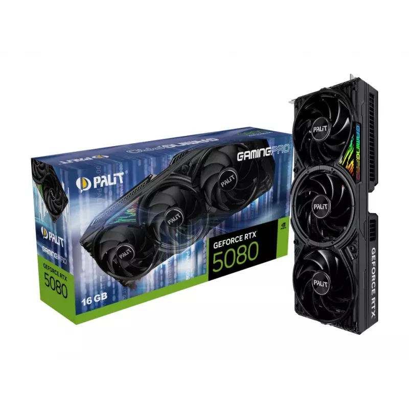 Palit Microsystems vaizdo plokštė RTX 5080 Gaming Pro 7680×4320 16GB GDDR7 PCI-E 5.0 X16 3xvent. 3xDP/1xHDMI