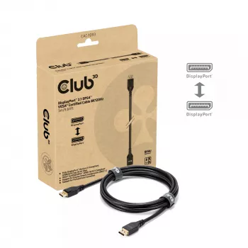 CLUB3D DisplayPort™ 2.1 DP54™ VESA® sertifikuotas laidas 8K120Hz 3m/ 9.84ft