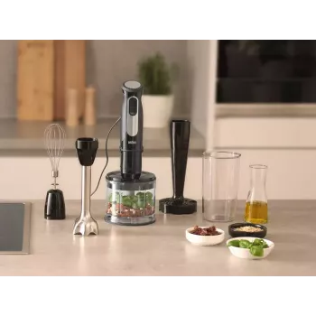 Braun MultiQuick 5 Pro Panardinis blenderis 0,6 L 1000 W juodas, sidabrinis