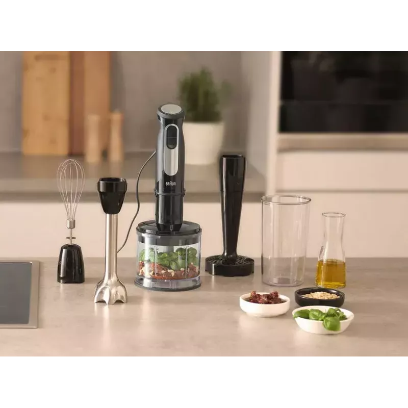 Braun MultiQuick 5 Pro Panardinis blenderis 0,6 L 1000 W juodas, sidabrinis
