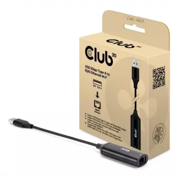 USB tipo-A į RJ45 adapteris CLUB3D CAC-1421 5GbE 0,245 m juodas