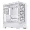 PC korpusas ASUS A31 Plus TG ARGB WHITE Midi Tower — ATX, grūdintas stiklas, ARGB, 3x120mm + 1x120mm ventiliatoriai, 38 cm vaizdo plokštė, 165 mm CPU aušintuvas