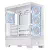 PC korpusas ASUS A31 Plus TG ARGB WHITE Midi Tower — ATX, grūdintas stiklas, ARGB, 3x120mm + 1x120mm ventiliatoriai, 38 cm vaizdo plokštė, 165 mm CPU aušintuvas