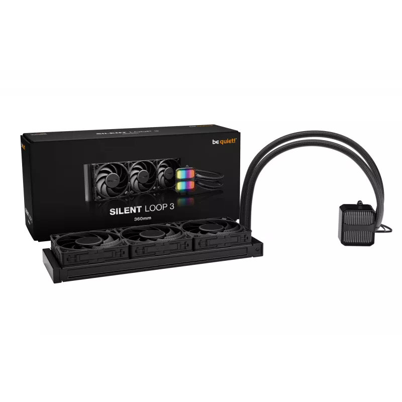 be quiet! Silent Loop 3 360 mm procesoriaus vandens aušinimo sistema 12 cm Juoda 1 vnt.