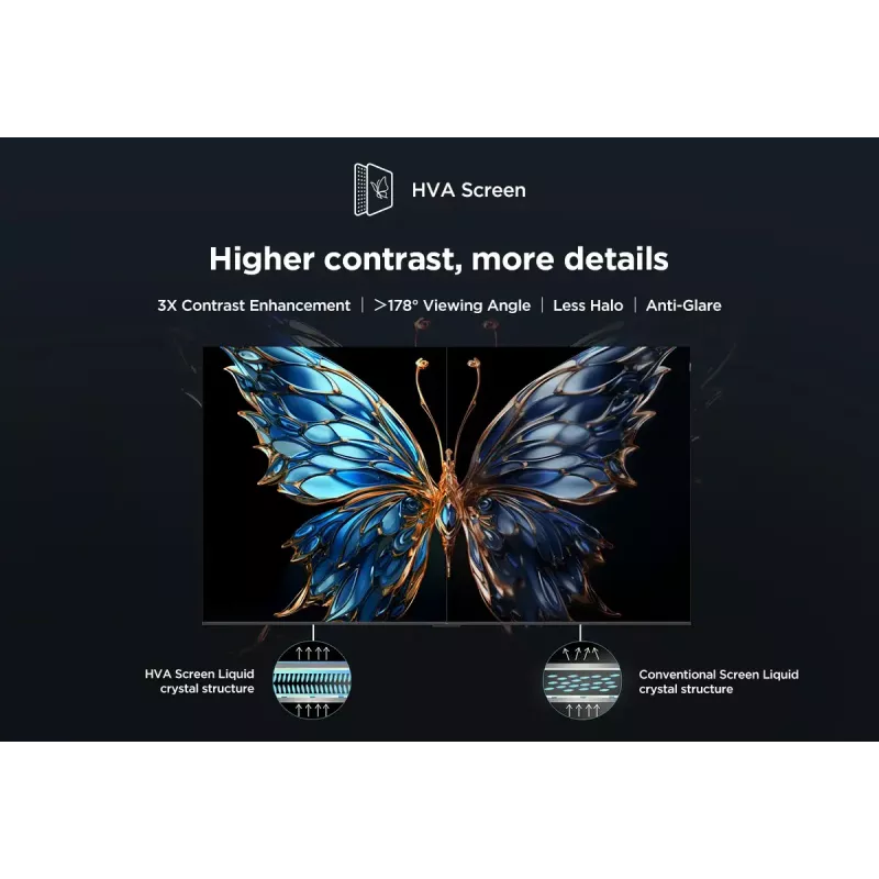 Televizorius TCL V6C 43 colių 4K Ultra HD DLED, Direct‑LED, Google TV, HDR10+, 3840×2160, 60Hz, 20W