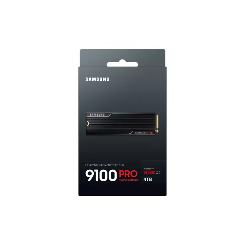 Samsung 9100 PRO Heatsink PCIe® 5.0 NVMe™ M.2 SSD - 4 TB, M.2, 14800 MB/s