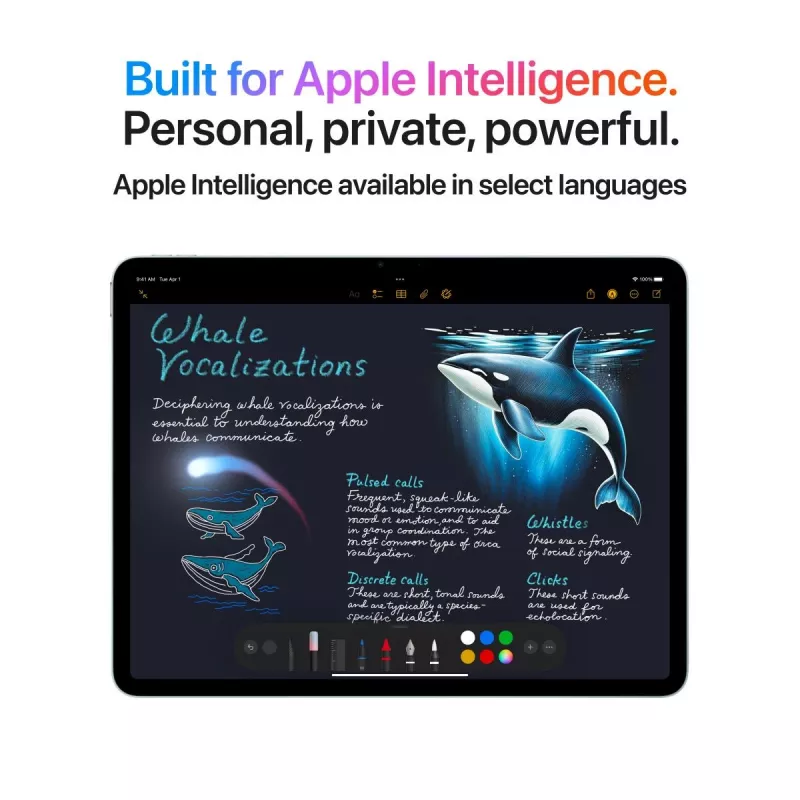 APPLE iPad Air (2025) - M3 - 13 col. - 7 karta - Wi-Fi + Cellular - 128GB - Žvaigždžių šviesa