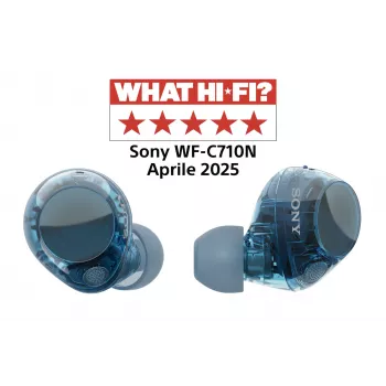 Belaidės ausinės Sony WF-C710N į ausį, True Wireless, Bluetooth 5.3, ANC, IPX4, 8,5/12 h veikimo, stiklo mėlyna