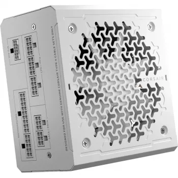 CORSAIR RMe serijos RM750e – 750 W pilnai modulinis tyliai veikiantis ATX maitinimo šaltinis – Baltas