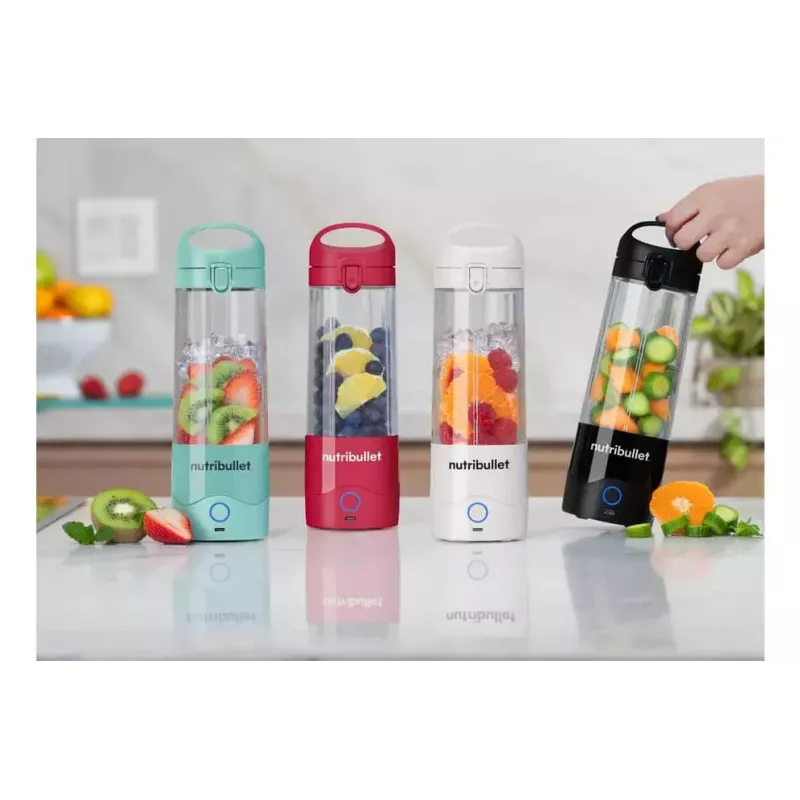 Nešiojamas blenderis NUTRIBULLET Portable 0,475 L – violetinis, 2000 mAh baterija, Tritan indas