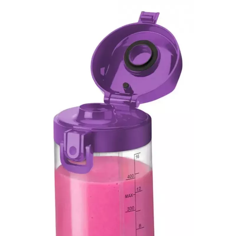 Nešiojamas blenderis NUTRIBULLET Portable 0,475 L – violetinis, 2000 mAh baterija, Tritan indas