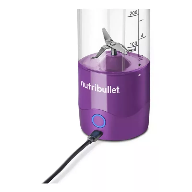 Nešiojamas blenderis NUTRIBULLET Portable 0,475 L – violetinis, 2000 mAh baterija, Tritan indas