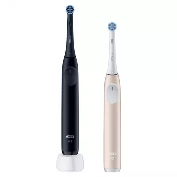 Elektrinis dantų šepetėlis Oral-B iO Series 2 Duo Black Pink įkraunamas su protingu slėgio jutikliu