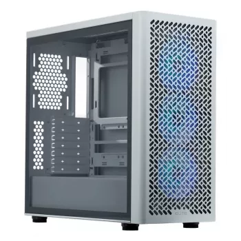 PC korpusas Cooler Master Elite 502 Midi Tower Baltas — ATX, 3x 120mm priekyje, 120mm gale, maitinimo šaltinis apačioje, palaiko 2.5 colio/3.5 colio diskus