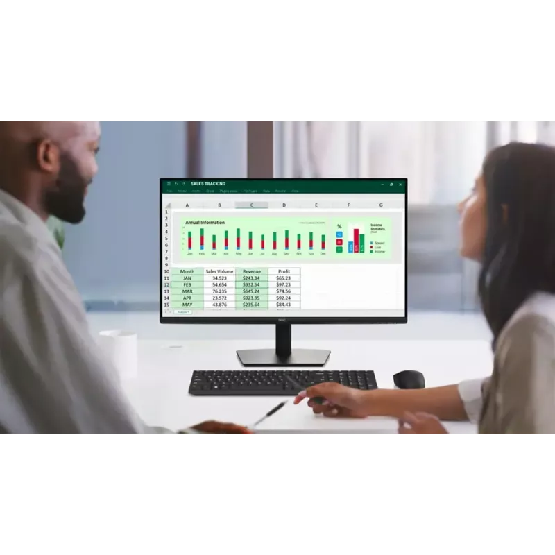 DELL E2725HM 27 colių Full HD LCD monitorius, juodas