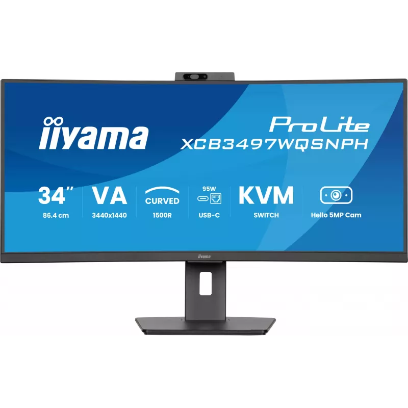 Monitorius iiyama ProLite XCB3497WQSNPH-B1 86,4 cm (34 inch) 3440 x 1440 UltraWide Quad HD LED juodas