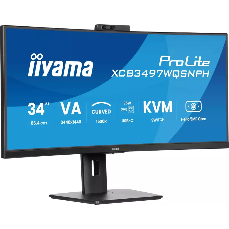 Monitorius iiyama ProLite XCB3497WQSNPH-B1 86,4 cm (34 inch) 3440 x 1440 UltraWide Quad HD LED juodas