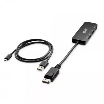 CLUB3D DisplayPort™ į Trigubą HDMI™ 8K60Hz Hub, DisplayPort, HDMI, 2.1b/1.4a, 13.5 Mbit/s, 120 Hz, 3840 x 2160, 7680 x 4320