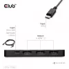 CLUB3D DisplayPort™ į Trigubą HDMI™ 8K60Hz Hub, DisplayPort, HDMI, 2.1b/1.4a, 13.5 Mbit/s, 120 Hz, 3840 x 2160, 7680 x 4320