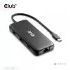 CLUB3D 8-1 Nešiojama USB Type-C 10Gbps stotelė su HDMI ir DisplayPort 8K30Hz PD iki 100W