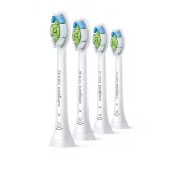 Philips HX6064/87 Optimal White dantų šepetėlio antgaliai — 4 vnt., balti, vidutinio kietumo