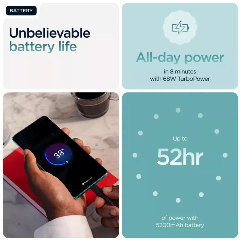 Mobilusis telefonas Motorola edge 60 fusion 16,9 cm (6,67 colio) Dual SIM Android 15 5G USB Type-C 8 GB 256 GB 5200 mAh Turkio spalvos
