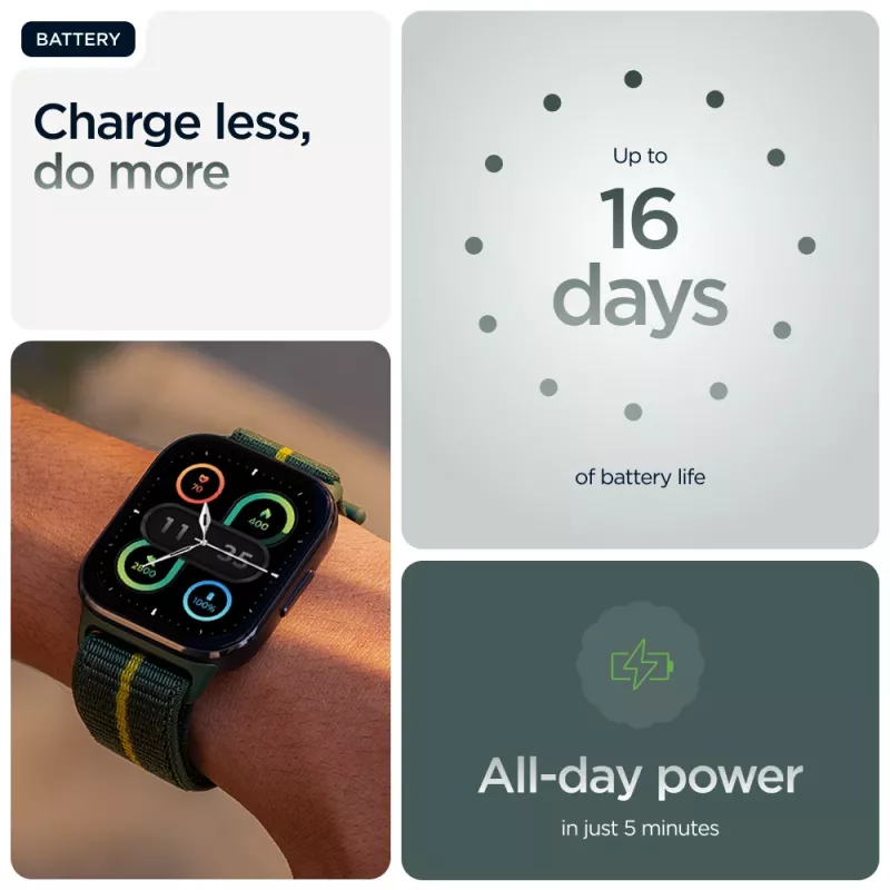 Išmanusis laikrodis Motorola Solutions Watch Fit žalias (PG38C07182)