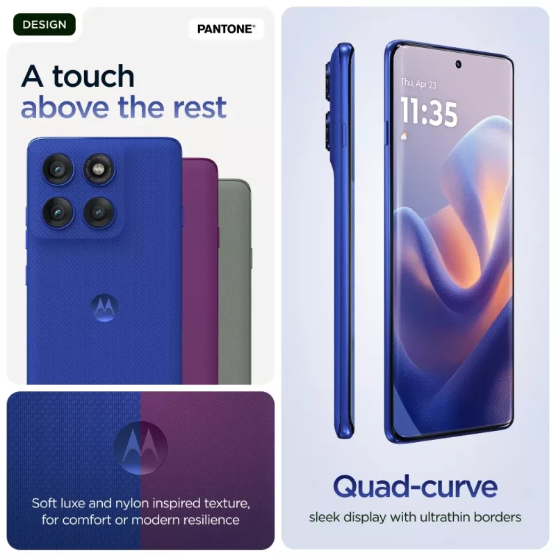 Motorola edge 60 pro 16,9 cm (6,67 colio) Dual SIM Android 15 5G USB Type-C 12 GB 512 GB 6000 mAh Mėlyna