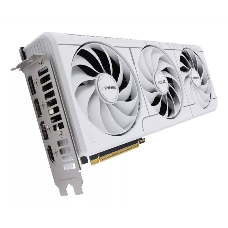 Vaizdo plokštė ASUS GeForce RTX 5070 12 GB GDDR7, PCIe 5.0, 192 bitų, balta, 3 ventiliatoriai
