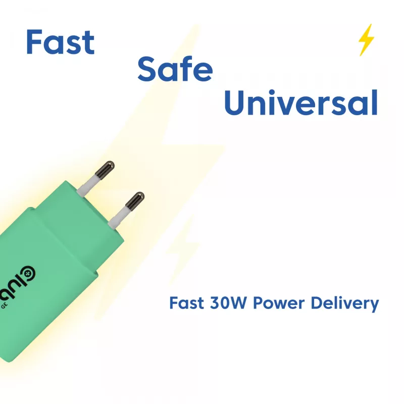Club 3D USB-C įkroviklis 2 vnt. 30W – Dvigubas 30W USB-C maitinimo adapteris