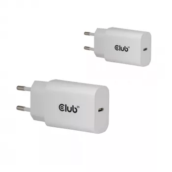 USB-C įkroviklis 2 vnt. komplektas CLUB3D CAC-3020, 30 W, baltas