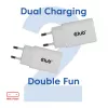USB-C įkroviklis 2 vnt. komplektas CLUB3D CAC-3020, 30 W, baltas