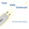 USB-C įkroviklis 2 vnt. komplektas CLUB3D CAC-3020, 30 W, baltas