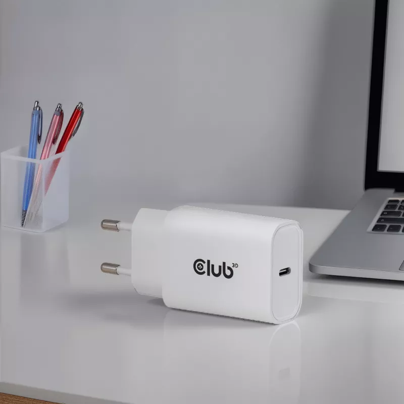 USB-C įkroviklis 2 vnt. komplektas CLUB3D CAC-3020, 30 W, baltas