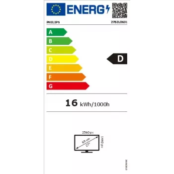 Philips 3000 serijos 27B2U3601/00 monitorius 68.6 cm (27 col.) 2560 x 1440 pikselių Quad HD juodas