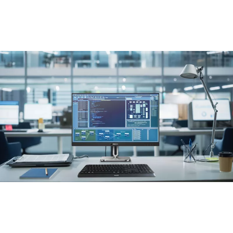 Philips 4000 serijos 27B2N4500/00 monitorius 68,6 cm (27 colių) 2560 x 1440 pikselių Quad HD LCD pilkas