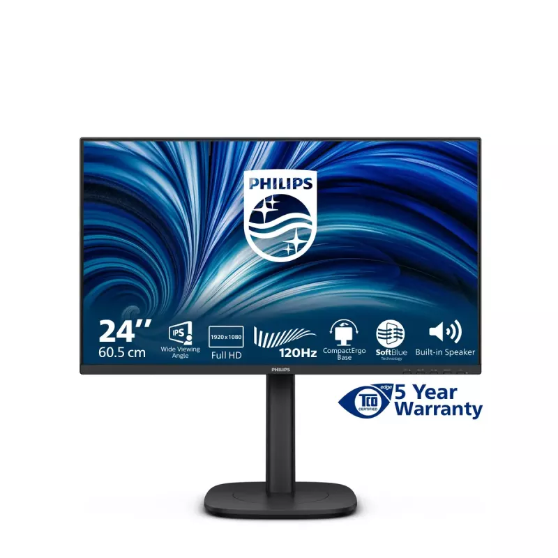 Philips 3000 serijos 24B2N3200J/00 kompiuterio monitorius 60,5 cm (23,8 col.) 1920 x 1080 pikselių Full HD LCD juodas