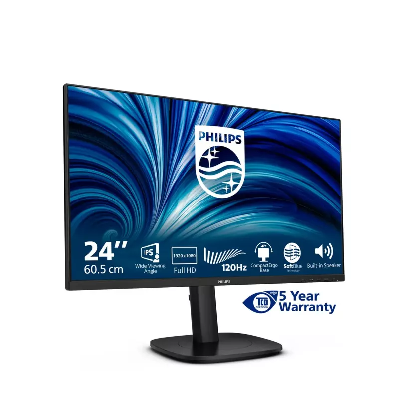 Philips 3000 serijos 24B2N3200J/00 kompiuterio monitorius 60,5 cm (23,8 col.) 1920 x 1080 pikselių Full HD LCD juodas