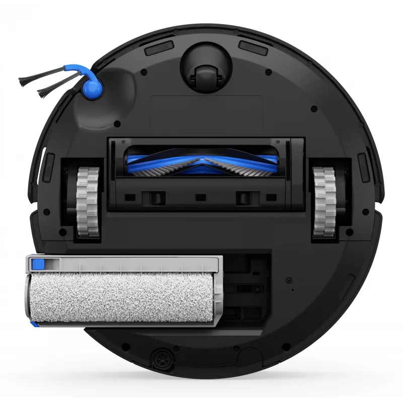 Robotinis dulkių siurblys Ecovacs Deebot T80 Omni — be maišelio, 3 L dulkėms, 0,11 L vandeniui, 6400 mAh, 297 min veikimo, juodas