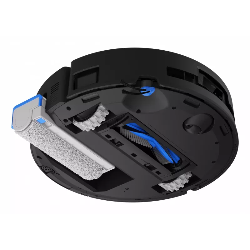 Robotinis dulkių siurblys Ecovacs Deebot T80 Omni — be maišelio, 3 L dulkėms, 0,11 L vandeniui, 6400 mAh, 297 min veikimo, juodas