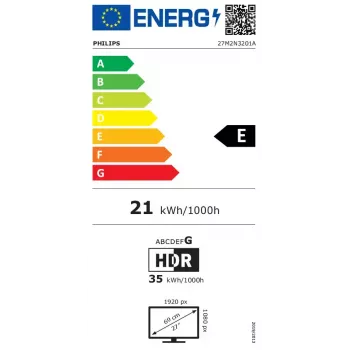 Philips Evnia 27M2N3201A/00 kompiuterio monitorius 68,6 cm (27 col.) 1920 x 1080 pikselių Full HD LCD baltas
