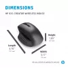 HP 930 Creator Wireless Mouse, dešinei rankai, Bluetooth, 3000 DPI, sidabrinis