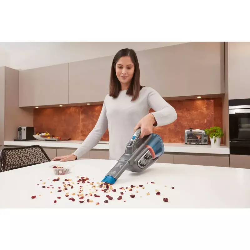 Belaidis rankinis dulkių siurblys Black & Decker BHHV520BF-QW, sausam valymui, 35 W, 0,7 l talpa, 21 min veikimo laikas, 1,2 kg