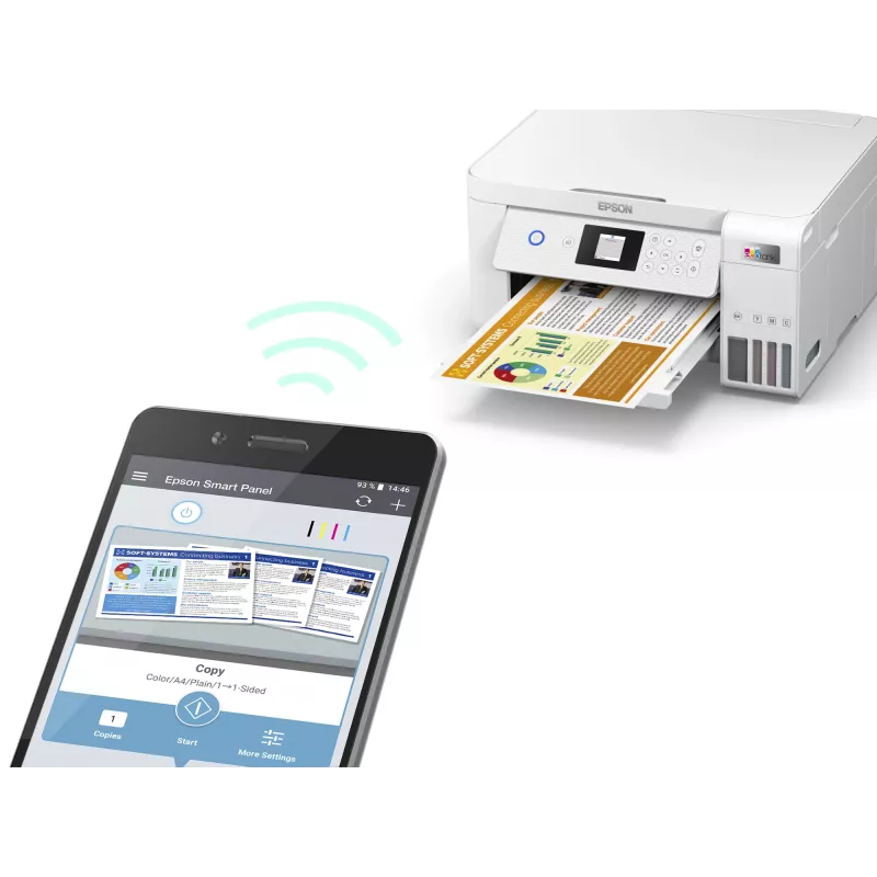 Epson EcoTank ET-2856 daugiafunkcis rašalinis spausdintuvas A4, 5760 x 1440 DPI, 33 ppm, Wi-Fi
