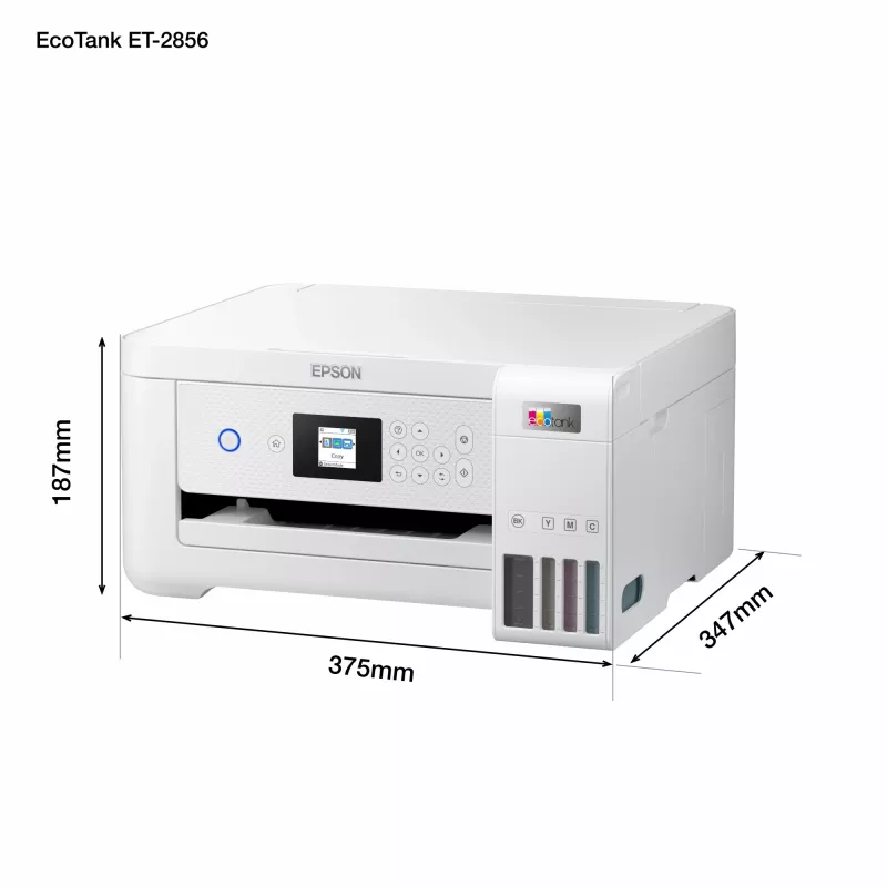 Epson EcoTank ET-2856 daugiafunkcis rašalinis spausdintuvas A4, 5760 x 1440 DPI, 33 ppm, Wi-Fi