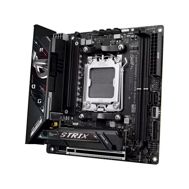 Motininė plokštė ASUS ROG STRIX B850-I GAMING WIFI, AMD B850, Socket AM5, mini ITX, 2x DDR5, Wi‑Fi 7, 2.5Gb LAN