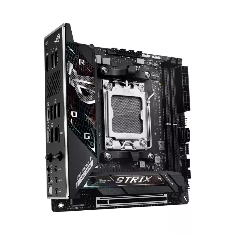 Motininė plokštė ASUS ROG STRIX B850-I GAMING WIFI, AMD B850, Socket AM5, mini ITX, 2x DDR5, Wi‑Fi 7, 2.5Gb LAN