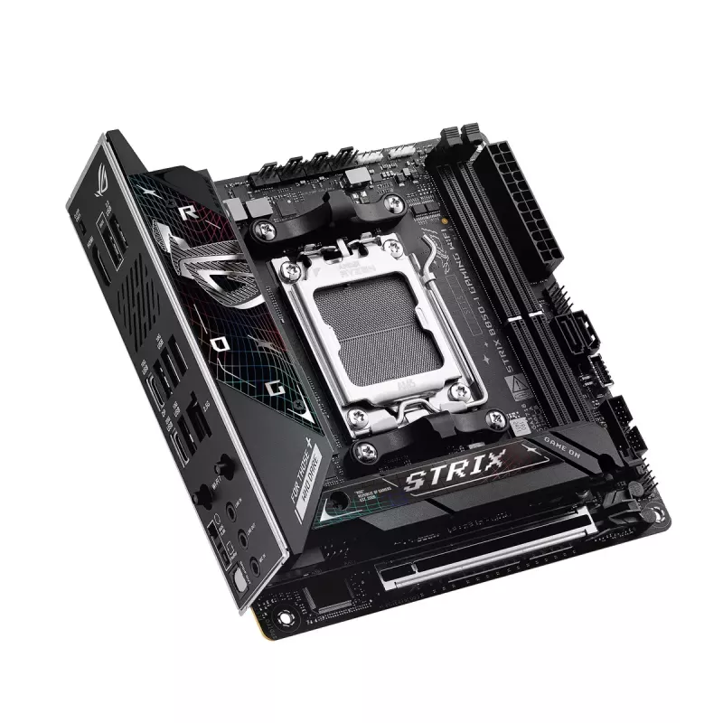 Motininė plokštė ASUS ROG STRIX B850-I GAMING WIFI, AMD B850, Socket AM5, mini ITX, 2x DDR5, Wi‑Fi 7, 2.5Gb LAN